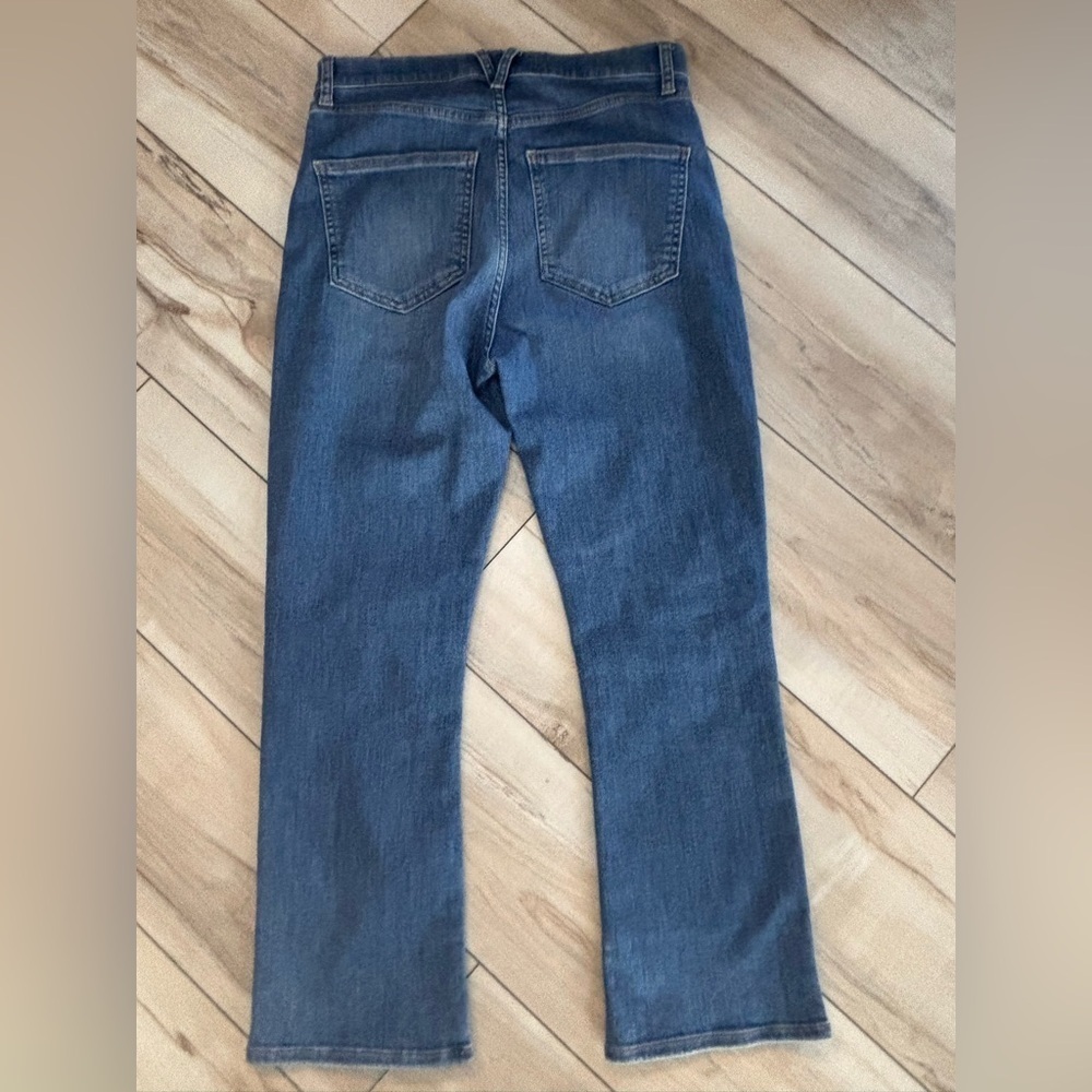 Veronica Beard Carly Kick Flare HiRise Deep Blue Straight Leg Jeans